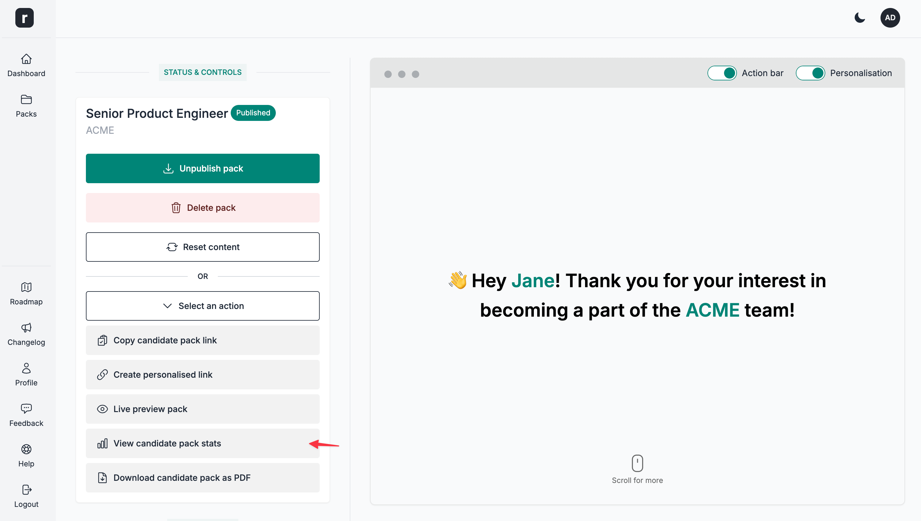 Click the more option